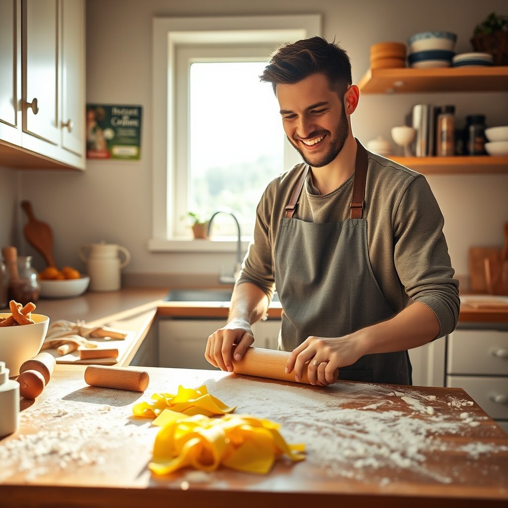 パスタ作りのワークショップ